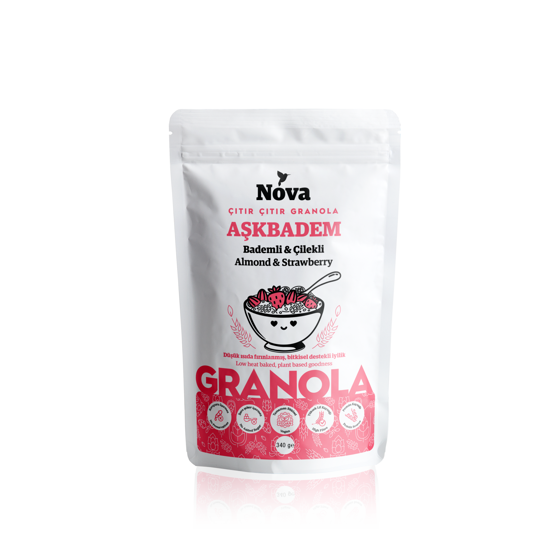 ''Aşkbadem'' Bademli ve Çilekli Granola - 340 G.