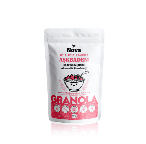 ''Aşkbadem'' Bademli ve Çilekli Granola - 340 G.