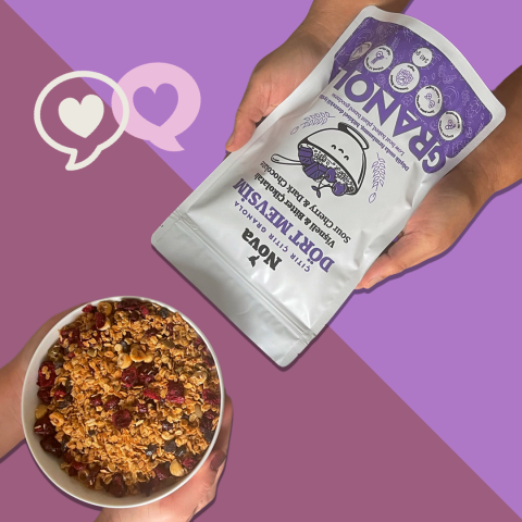 Dört Mevsim- Bitter Çikolatalı ve Vişneli Granola - 340 G. Tek Paket